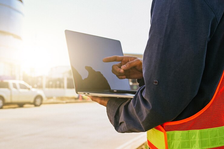 man with laptop